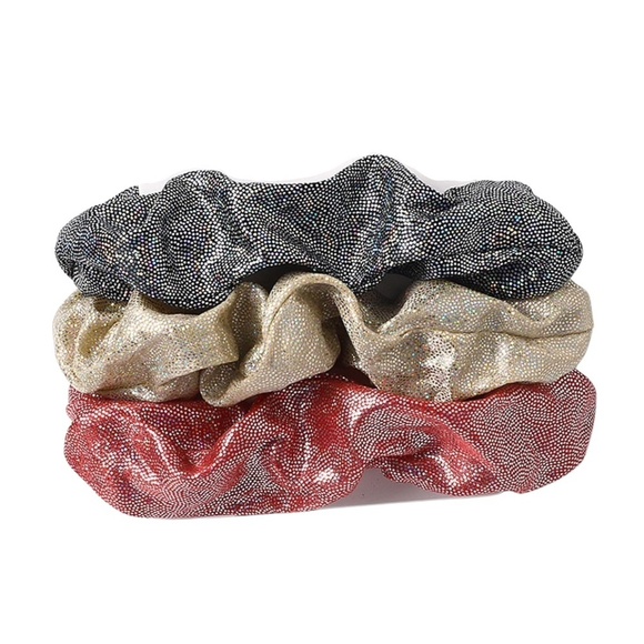 Set Of 3 Glitter Scrunchies - Picture 1 of 1